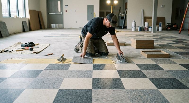 Our team working on Flooring Service projects in Colchester, CT