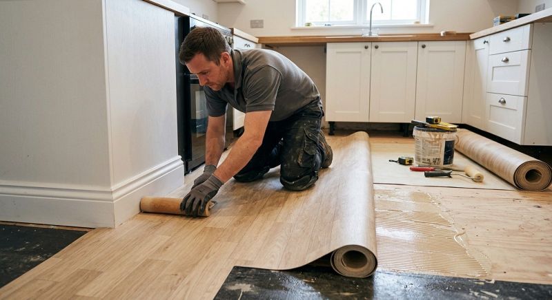 Sheet Linoleum Installation in Glastonbury, CT
